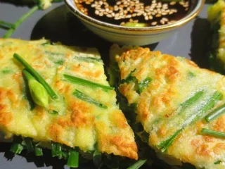 Crepes coreennes aux fleurs de ciboulette BUCHUJEON4