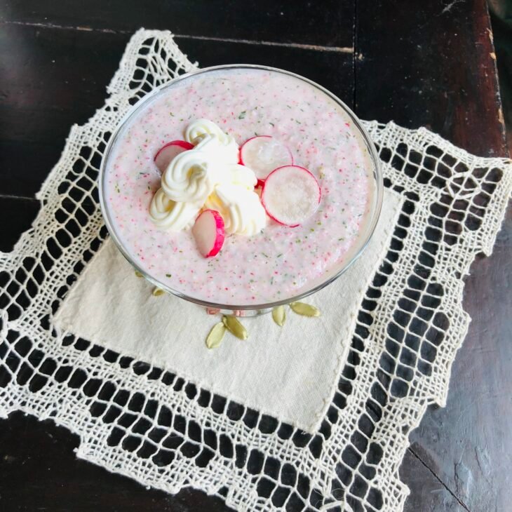 Crème froide de radis vegan(végétalien)4