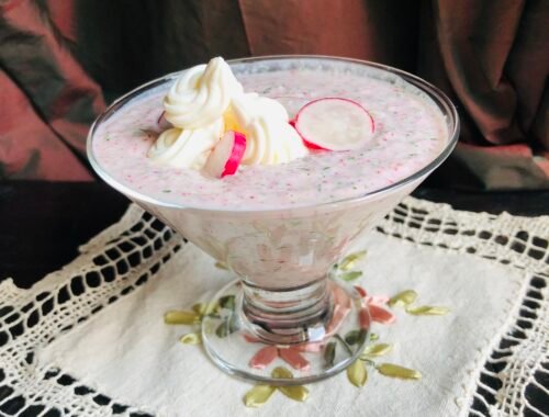 Crème froide de radis vegan(végétalien)7