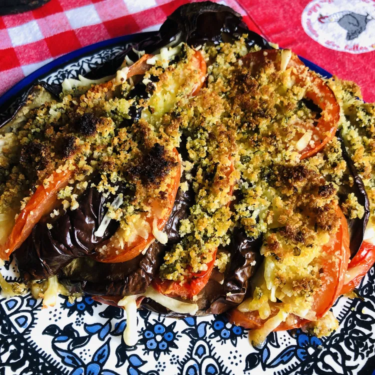 Crumble d’aubergines en éventail 4