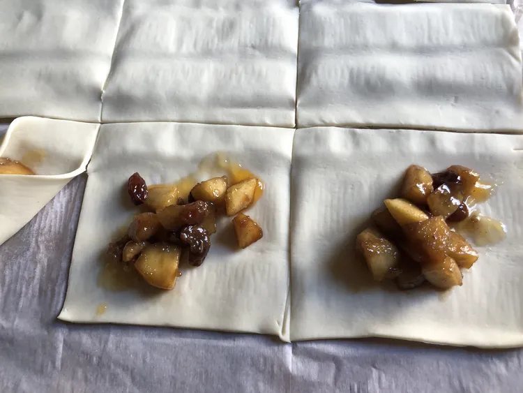 Sfogliatine alle mele feuilletées aux pommes vegan 5