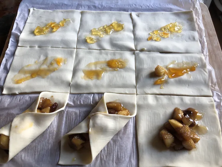 Sfogliatine alle mele feuilletées aux pommes vegan 6