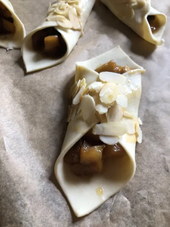 Sfogliatine alle mele feuilletées aux pommes vegan 7